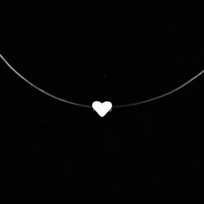 5 Colors Dazzling Zircon Necklace Invisible Transparent Fishing Line Simple Pendant Necklace Jewelry for Women Pearl Jewelry